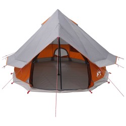 Tente Tipi Gris et orange 250 x 250 cm Polyester et Acier 627586627586