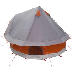 Tente Tipi Gris et orange 250 x 250 cm Polyester et Acier 627586627586