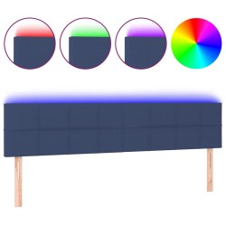 Tête de lit à LED Bleu 200x5x78/88 cm Tissu 627588627588