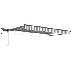 Store rétractable manuel avec LEDs Gris clair et blanc 627590627590