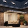Store rétractable manuel avec LEDs Gris clair et blanc 627590627590
