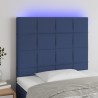 Tête de lit à LED Bleu 100x5x118/128 cm Tissu 627591627591