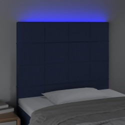 Tête de lit à LED Bleu 100x5x118/128 cm Tissu 627591627591