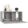 Meubles TV suspendus 2 pcs Gris béton 60x30x30 cm 627592627592