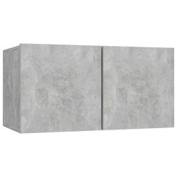 Meubles TV suspendus 2 pcs Gris béton 60x30x30 cm 627592627592