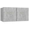 Meubles TV suspendus 2 pcs Gris béton 60x30x30 cm 627592627592