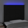 Tête de lit à LED Noir 100x5x118/128 cm Tissu 627595627595