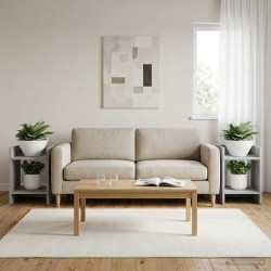 Support de Plante 2 pc Gris Béton 30 x 30 x 40 cm 627597627597