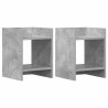 Support de Plante 2 pc Gris Béton 30 x 30 x 40 cm 627597627597