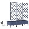 Porte-plante de jardin avec irrigation et roues 3 pc Gris PP 627599627599
