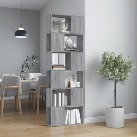 Bibliothèque/Séparateur de pièce Sonoma gris 60x24x186 cm 627601627601