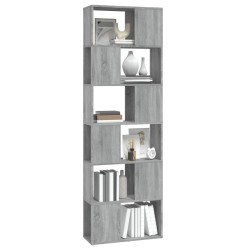 Bibliothèque/Séparateur de pièce Sonoma gris 60x24x186 cm 627601627601