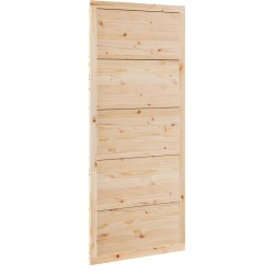 Porte de grange Naturel 80 x 2,5 x 208 cm Bois de pin massif 627603627603