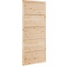 Porte de grange Naturel 80 x 2,5 x 208 cm Bois de pin massif 627603627603
