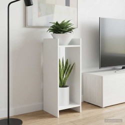 Support de Plante 2 pc Blanc 30 x 30 x 80 cm Bois d’ingénierie 627606627606