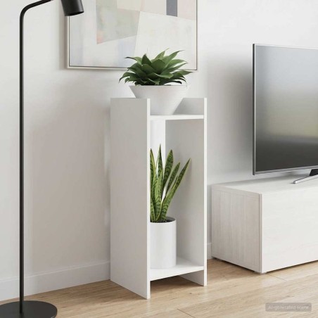 Support de Plante 2 pc Blanc 30 x 30 x 80 cm Bois d’ingénierie 627606627606