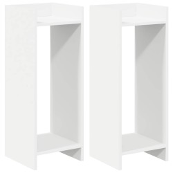 Support de Plante 2 pc Blanc 30 x 30 x 80 cm Bois d’ingénierie 627606627606