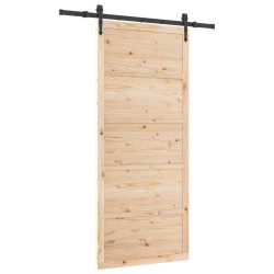 Porte coulissante Naturel 80 x 208 cm Bois de pin massif 627612627612