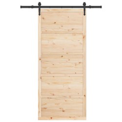 Porte coulissante Naturel 80 x 208 cm Bois de pin massif 627612627612