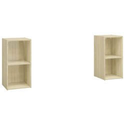 Meubles TV 2 pcs Chêne sonoma 72x35x36,5 cm Bois d'ingénierie 627615627615