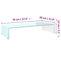 Meuble TV/Support pour moniteur 70x30x13 cm verre vert 627621627621