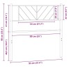 Tête de lit de remplacement métal blanc 90 cm 627624627624