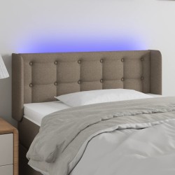 Tête de lit à LED Taupe 103x16x78/88 cm Tissu 627625627625