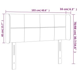 Tête de lit à LED Taupe 103x16x78/88 cm Tissu 627627627627