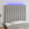Tête de lit à LED Gris clair 90x5x118/128 cm Tissu 627628627628