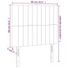 Tête de lit à LED Gris clair 90x5x118/128 cm Tissu 627628627628