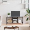 Meuble TV sonoma gris 100x35x45 cm bois d'ingénierie et fer 627630627630