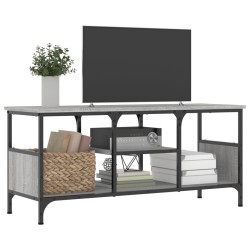 Meuble TV sonoma gris 100x35x45 cm bois d'ingénierie et fer 627630627630