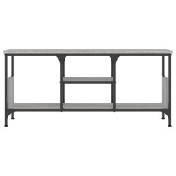 Meuble TV sonoma gris 100x35x45 cm bois d'ingénierie et fer 627630627630