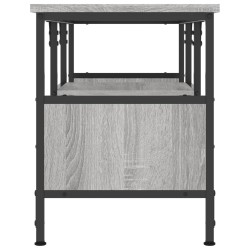 Meuble TV sonoma gris 100x35x45 cm bois d'ingénierie et fer 627630627630