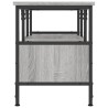 Meuble TV sonoma gris 100x35x45 cm bois d'ingénierie et fer 627630627630