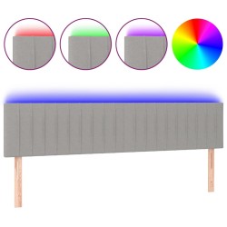Tête de lit à LED Gris clair 180x5x78/88 cm Tissu 627631627631