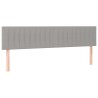 Tête de lit à LED Gris clair 180x5x78/88 cm Tissu 627631627631