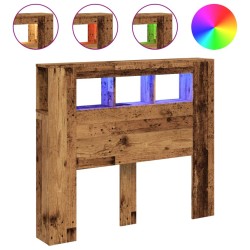 Tête de lit à LED vieux bois 120x18,5x103,5cm bois d'ingénierie 627640627640