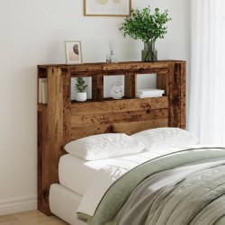 Tête de lit à LED vieux bois 120x18,5x103,5cm bois d'ingénierie 627640627640