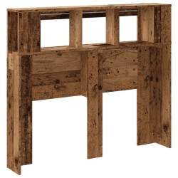 Tête de lit à LED vieux bois 120x18,5x103,5cm bois d'ingénierie 627640627640