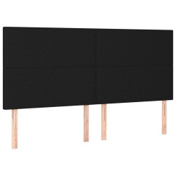 Tête de lit à LED Noir 160x5x118/128 cm Tissu 627641627641
