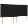 Tête de lit à LED Noir 160x5x118/128 cm Tissu 627641627641