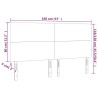 Tête de lit à LED Noir 160x5x118/128 cm Tissu 627641627641