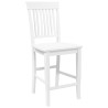Tabourets de bar (lot de 2) en bois massif blanc et caoutchouc 627642627642