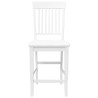 Tabourets de bar (lot de 2) en bois massif blanc et caoutchouc 627642627642