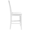 Tabourets de bar (lot de 2) en bois massif blanc et caoutchouc 627642627642