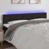 Tête de lit à LED Noir 200x5x78/88 cm Tissu 627645627645