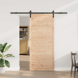 Porte coulissante Naturel 80 x 208 cm Bois de pin massif 627646627646