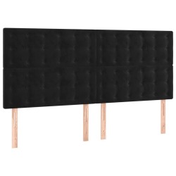 Tête de lit à LED Noir 180x5x118/128 cm Velours 627647627647