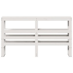 Tête de lit avec étagères blanc 120 cm bois massif de pin 627650627650